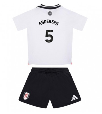 Fulham Joachim Andersen #5 Hemmakläder Barn 2024-25 Kortärmad (+ Korta byxor)